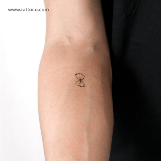 Small Farfalle Pasta Temporary Tattoo - Set of 3