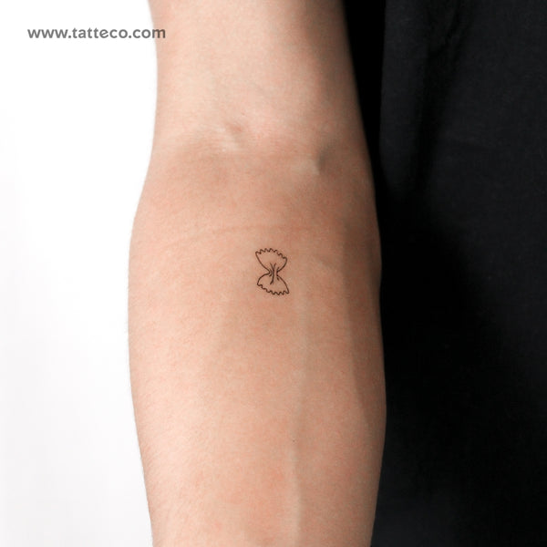 Small Farfalle Pasta Temporary Tattoo - Set of 3
