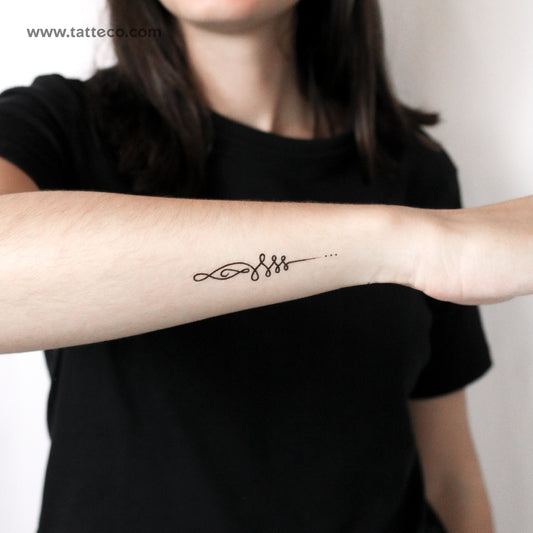 Unalome Temporary Tattoo - Set of 3