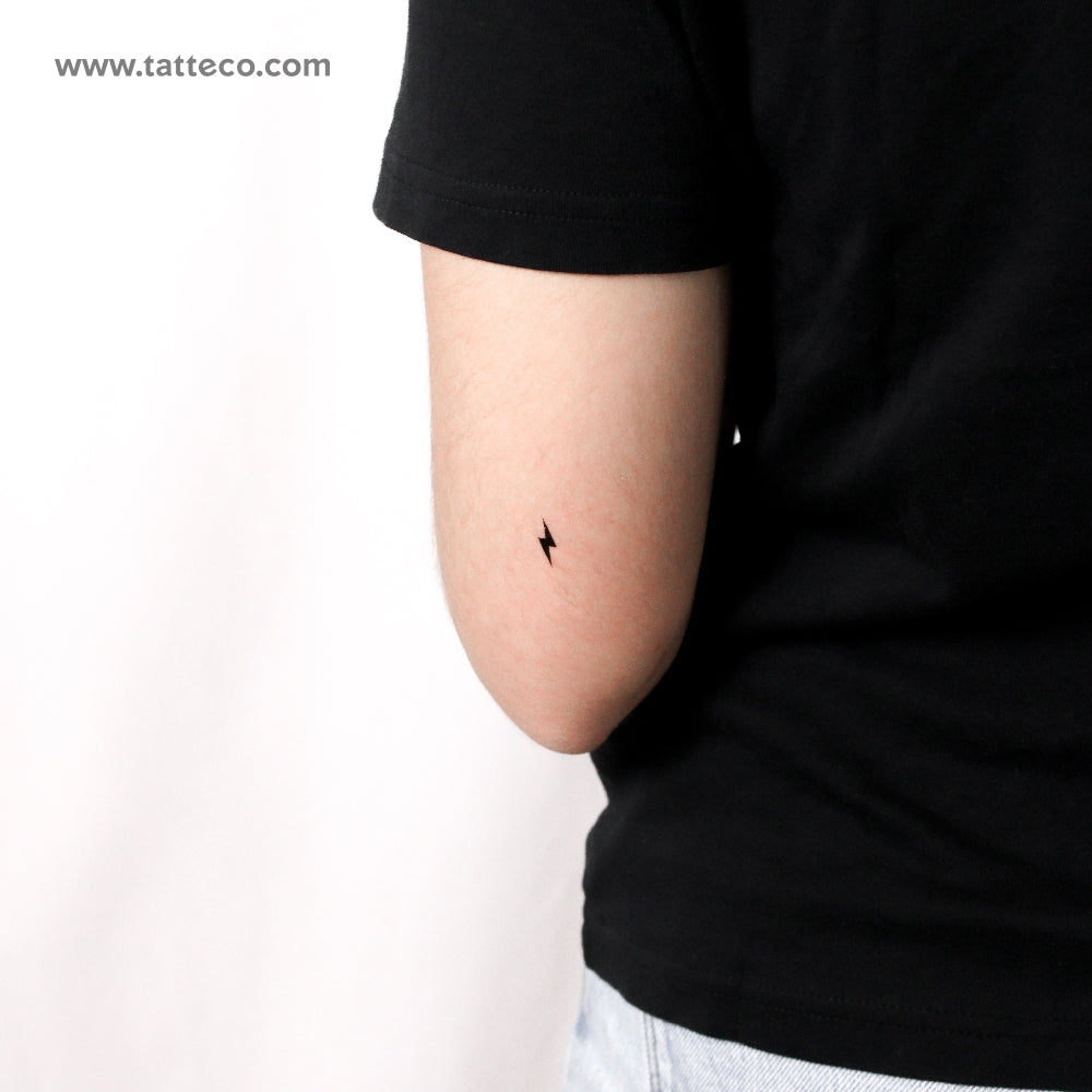 Small Lightning Bolt Temporary Tattoo - Set of 3