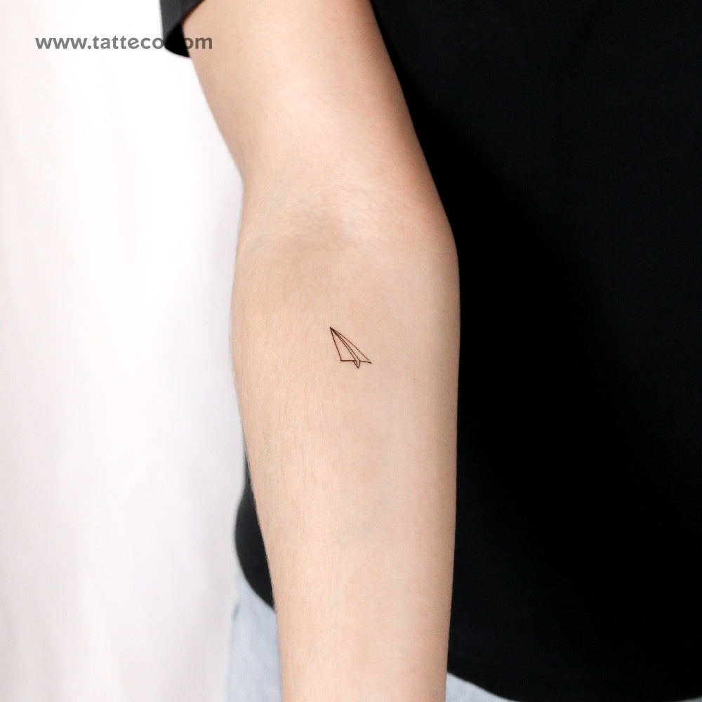 Paper Plane Temporary Tattoo - Set of 3