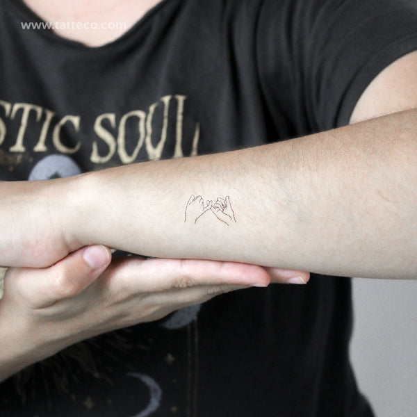 Small Pinky Promise Temporary Tattoo - Set of 3