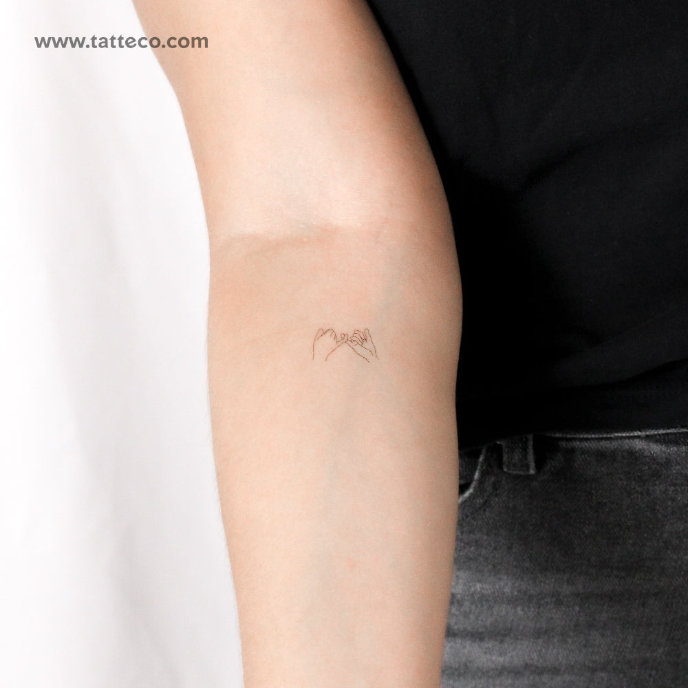 Small Pinky Promise Temporary Tattoo - Set of 3