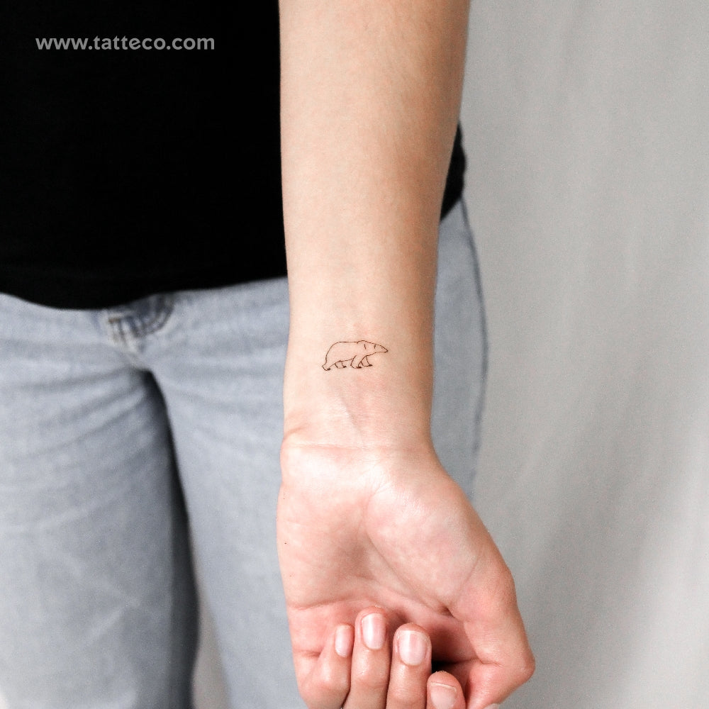 Polar Bear Temporary Tattoo - Set of 3