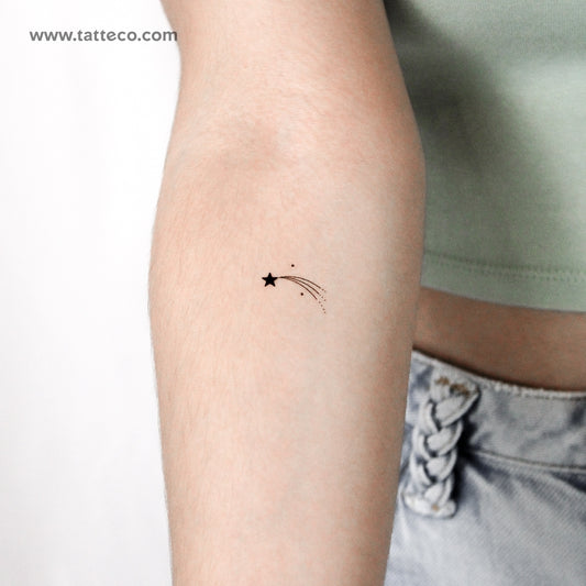 Tatuaje temporal de estrella fugaz (juego de 3)