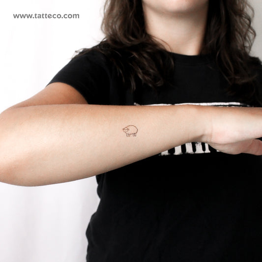 Tatuaje temporal de oveja - Juego de 3