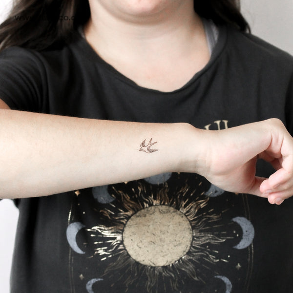Swallow Temporary Tattoo - Set of 3