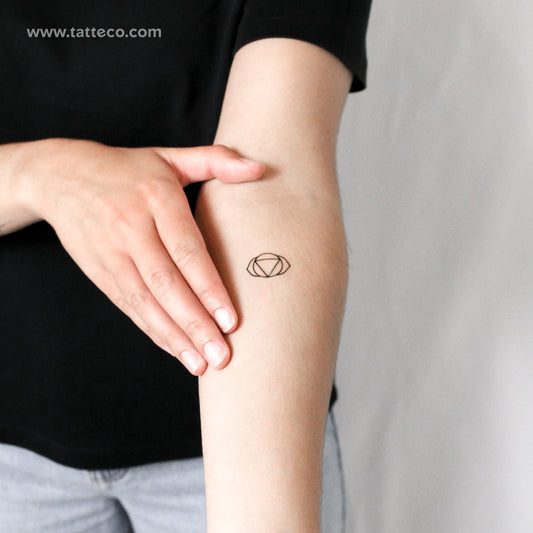 Tatuaje temporal Ajna Chakra - Conjunto de 3