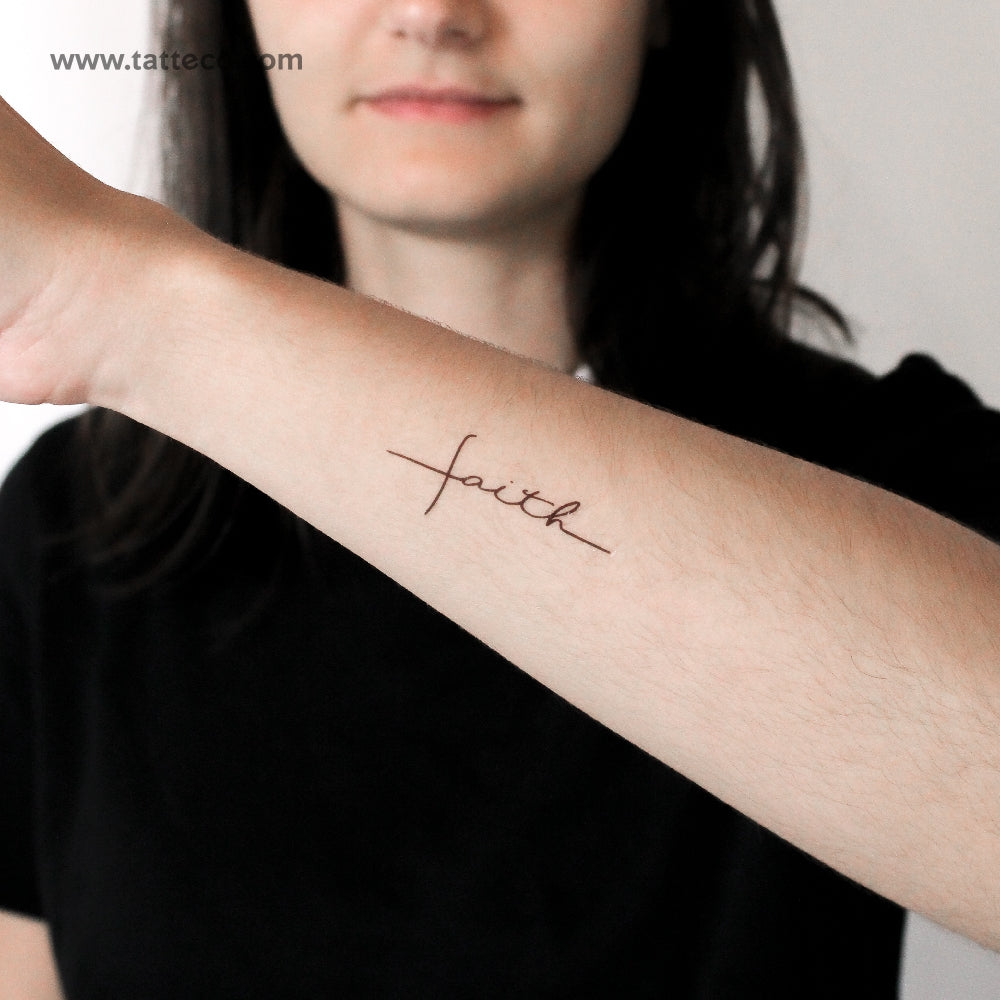 Faith Cross Temporary Tattoo - Set of 3