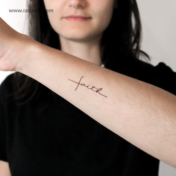 Faith Cross Temporary Tattoo - Set of 3