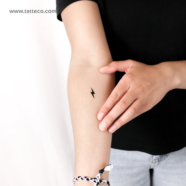 Lightning Bolt Temporary Tattoo - Set of 3