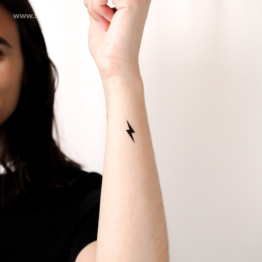 Lightning Bolt Temporary Tattoo - Set of 3