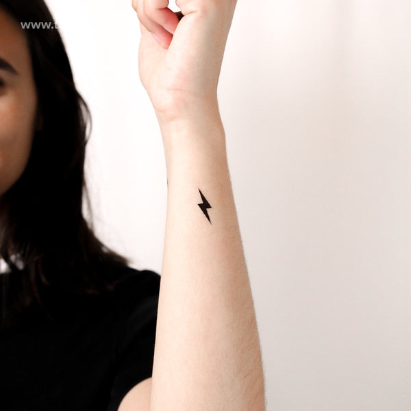 Lightning Bolt Temporary Tattoo - Set of 3