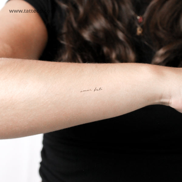 Small Amor Fati Temporary Tattoo - Set of 3
