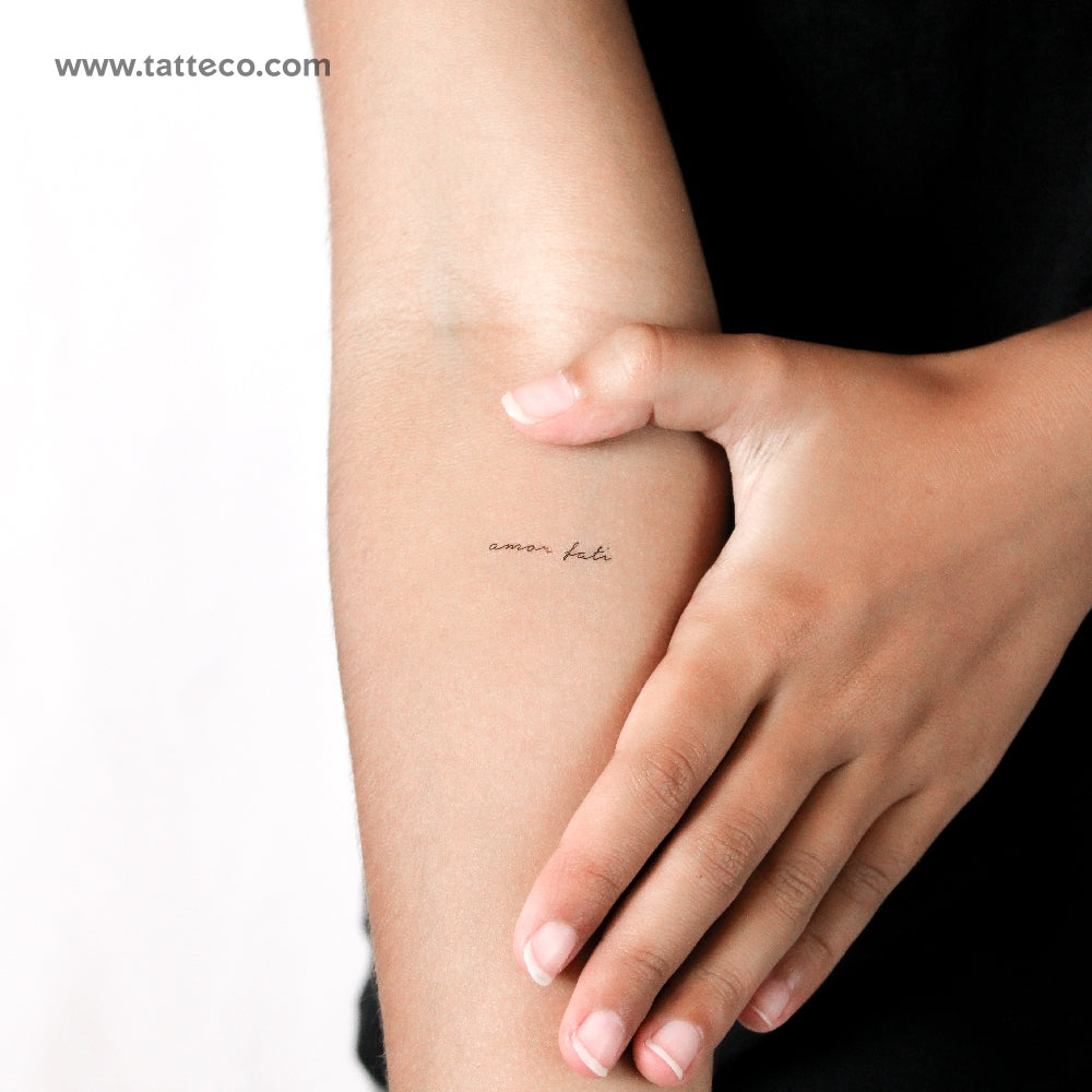 Small Amor Fati Temporary Tattoo - Set of 3