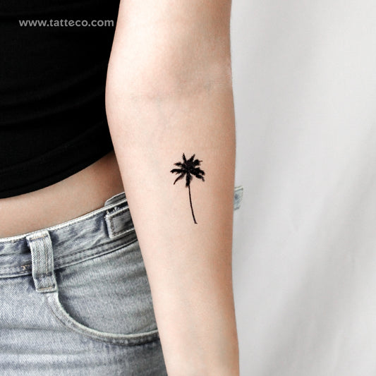 Tatuaje temporal de palmera - Juego de 3