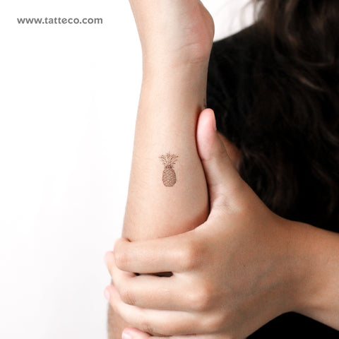 Small Pineapple Temporary Tattoo - Set of 3