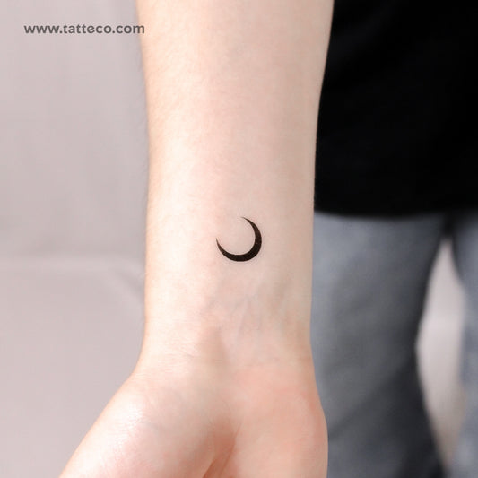 Tatuaje temporal de media luna - Juego de 3