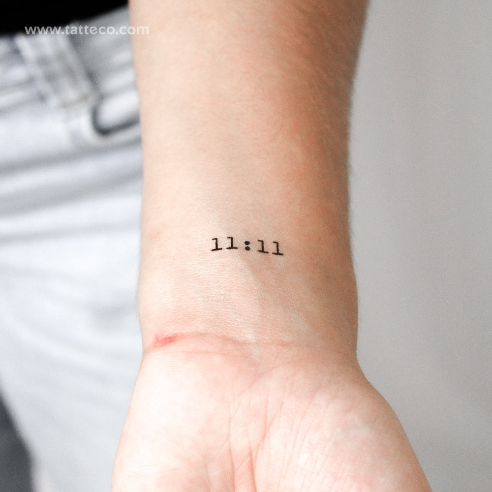 11:11 Numerology Temporary Tattoo - Set of 3