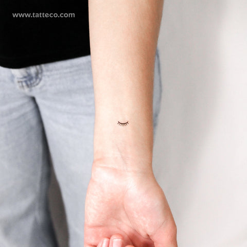 Small Eyelash Temporary Tattoo - Set of 4