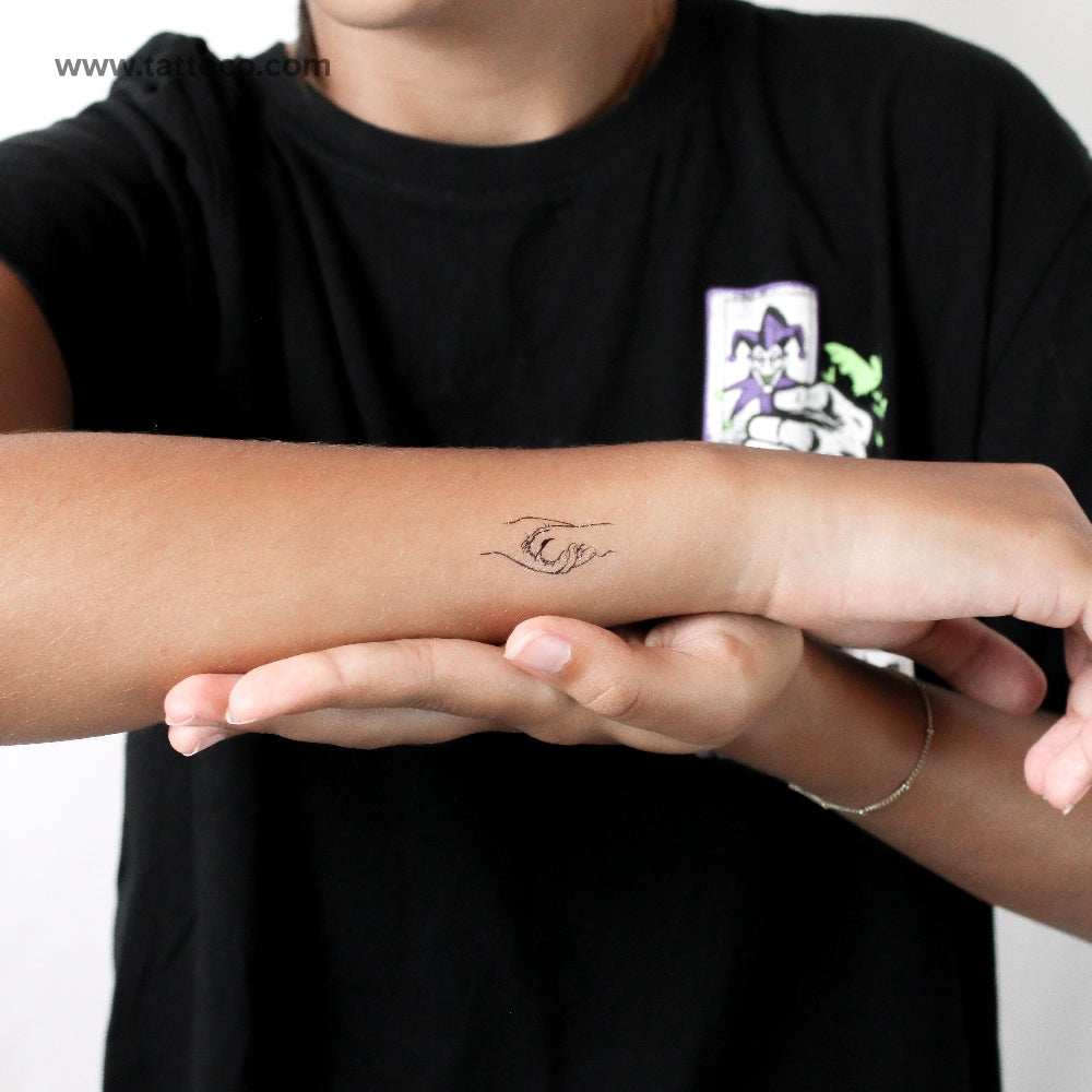Tatuaje temporal de pata de perro y mano humana en forma de apretón de manos (juego de 3)
