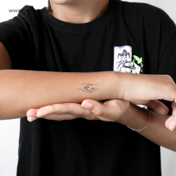 Dog Paw And Human Hand Handshake Temporary Tattoo - Set of 3