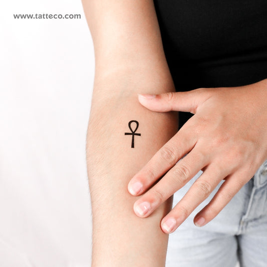 Tatuaje temporal del símbolo Ankh - Juego de 3