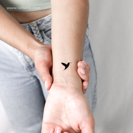 Tatuaje temporal de colibrí - Juego de 3