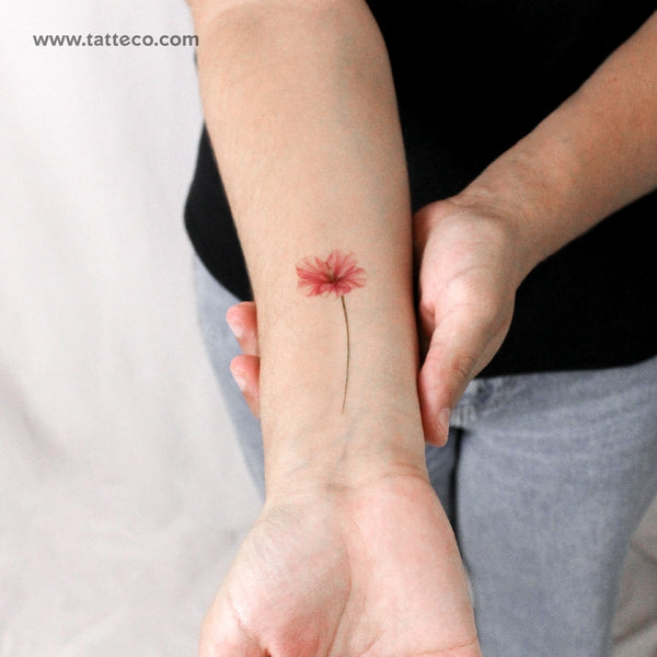 Illustrative Hibiscus Temporary Tattoo - Set of 3