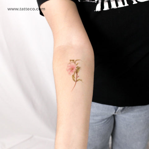 Illustrative Camellia Temporary Tattoo - Set of 3