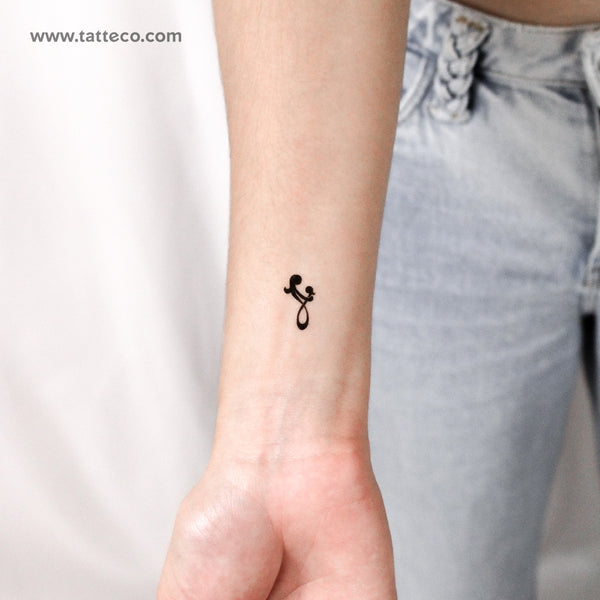 Small Mother And Daughter Symbol Temporary Tattoo - Set of 3
