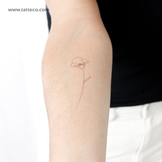 Poppy by Jakenowicz Temporary Tattoo - Set of 3