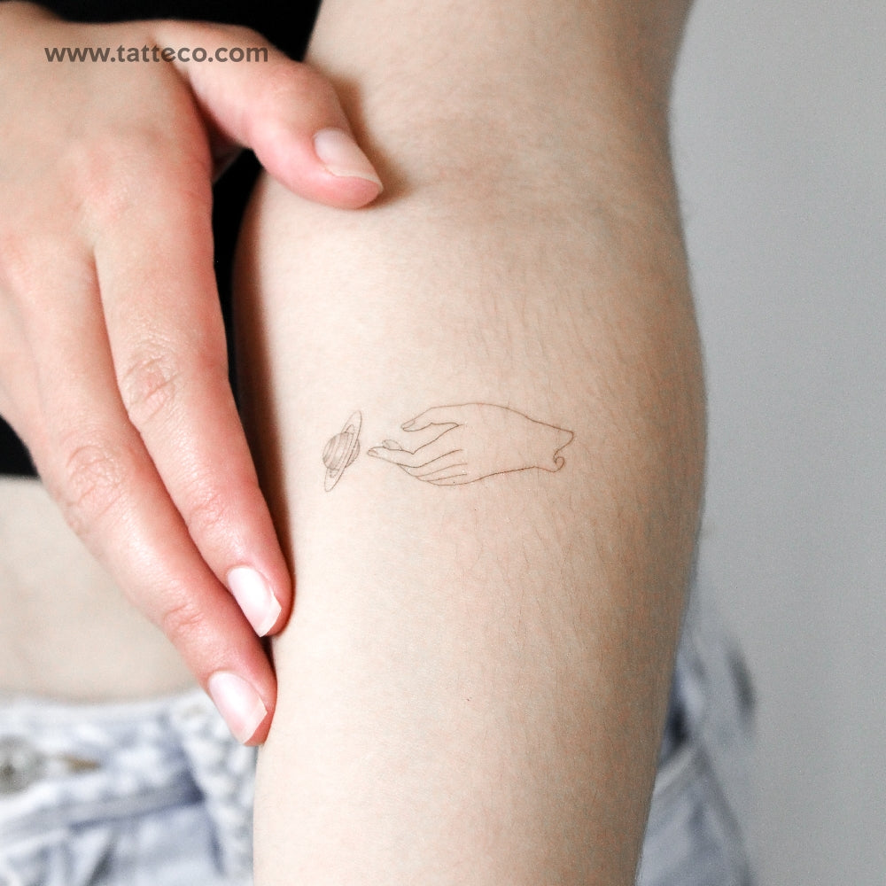 Saturn by Jakenowicz Temporary Tattoo - Set of 3