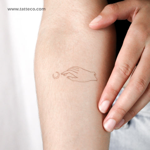 Luna by Jakenowicz Temporary Tattoo - Set of 3