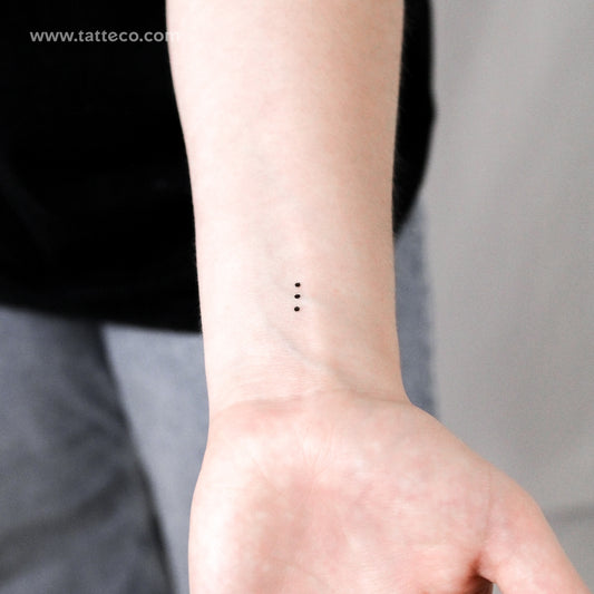 Tatuaje temporal de tres pequeños puntos - Juego de 3