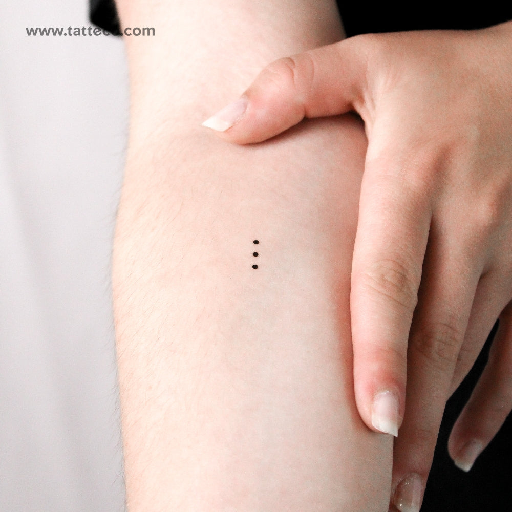 Three Tiny Dots Temporary Tattoo - Set of 3