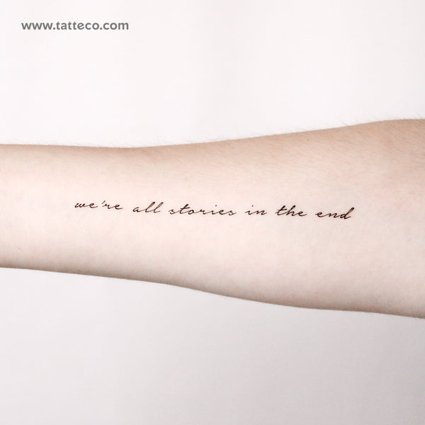 We're All Stories In The End Temporary Tattoo - Set of 3