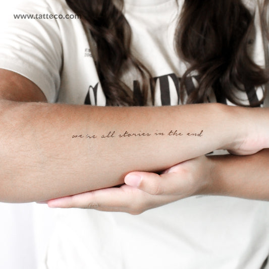 We're All Stories In The End Temporary Tattoo - Set of 3