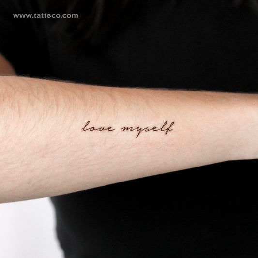 Tatuaje temporal "Love Myself" - Juego de 3