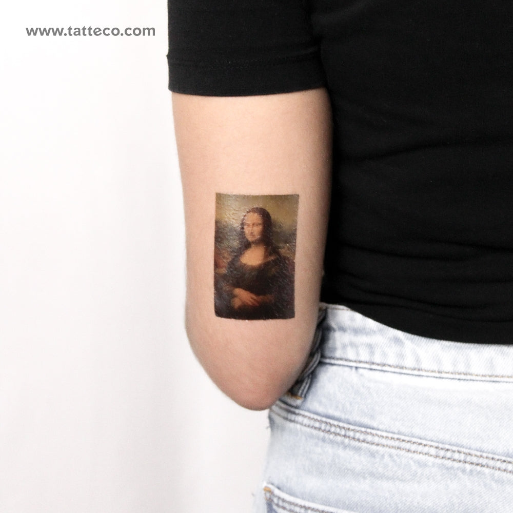 Tatuaje temporal de la Mona Lisa de Leonardo da Vinci (juego de 3)