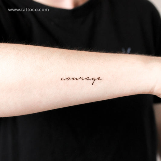 Tatuaje temporal "Valentía" - Juego de 3