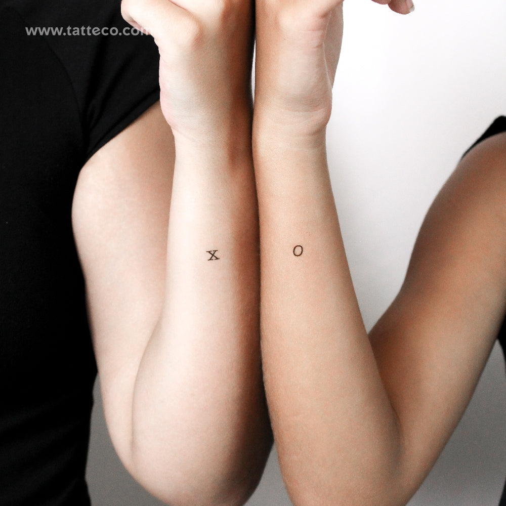 Matching XO Temporary Tattoo (Set of 3+3)