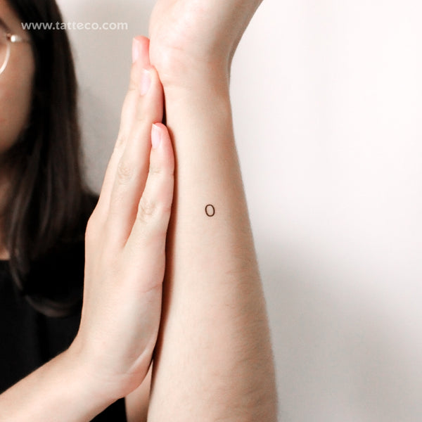 Number 0 Temporary Tattoo (Set of 3)