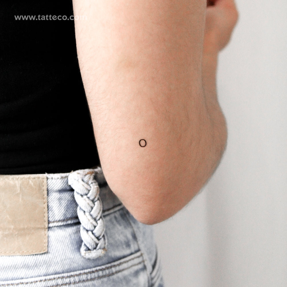 Number 0 Temporary Tattoo (Set of 3)