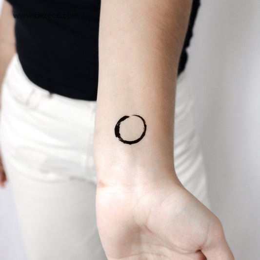 Tatuaje temporal pequeño Ensō - Juego de 3