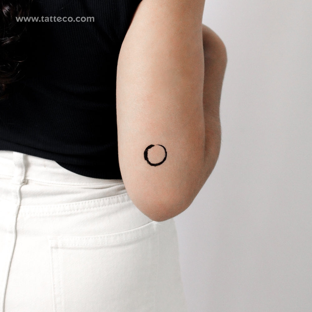 Tatuaje temporal pequeño Ensō - Juego de 3