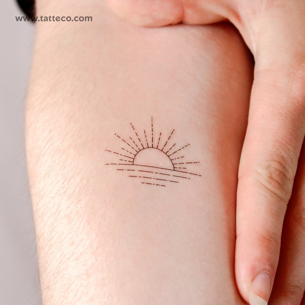 Sunset by Jakenowicz Temporary Tattoo - Set of 3