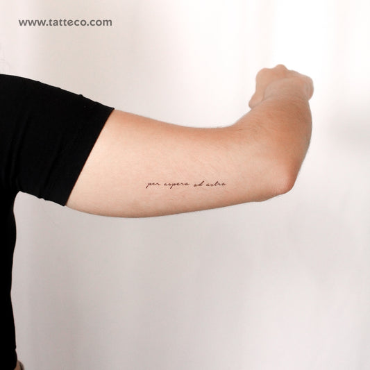 Tatuaje temporal Per Aspera Ad Astra - Juego de 3
