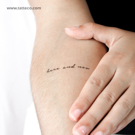 Tatuaje temporal "Aquí y ahora" - Juego de 3