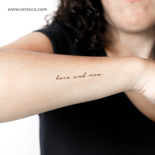 Tatuaje temporal "Aquí y ahora" - Juego de 3